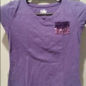 Girls size 12 Justice Purple t shirt